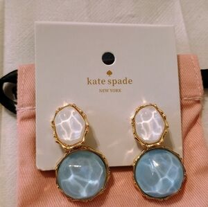Kate Spade Geometric Baby Blue Earrings